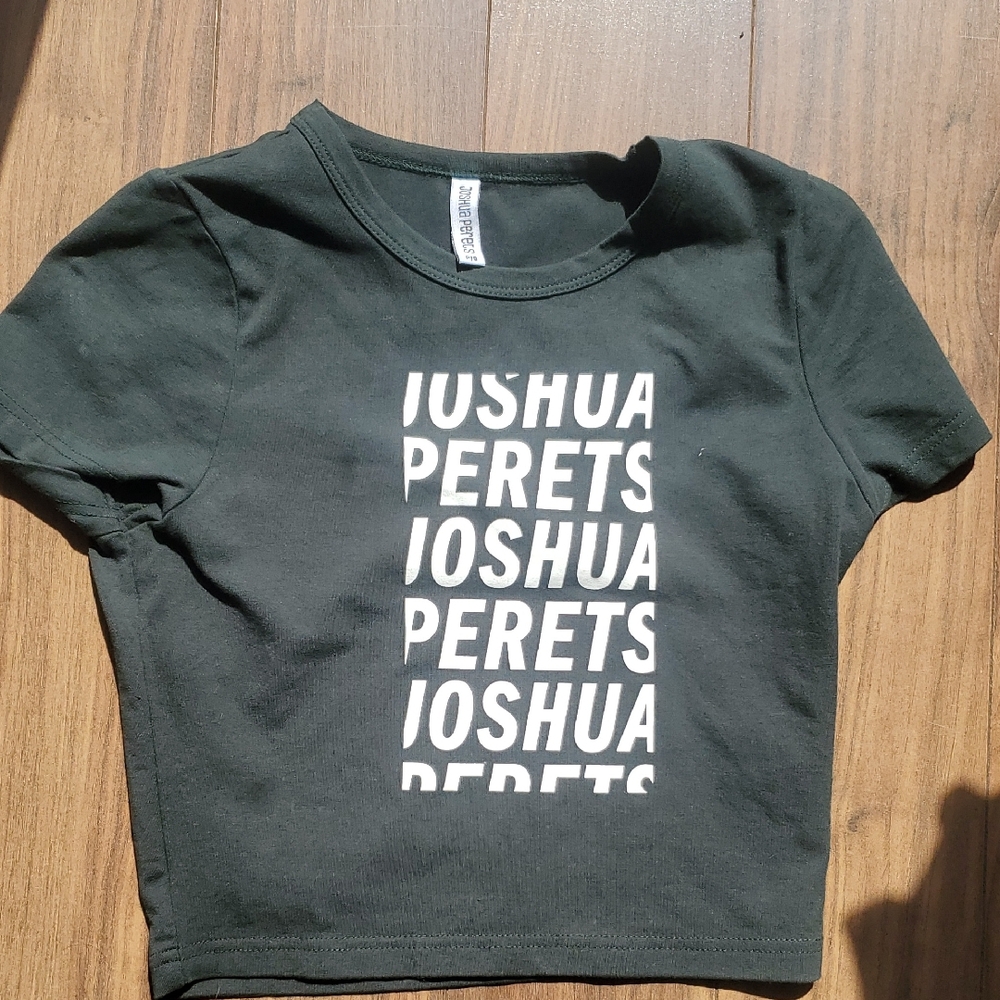 JOSHUA PERETS dark Green Crop Top